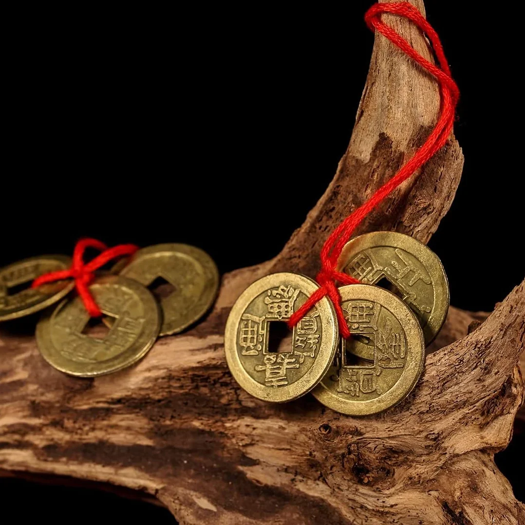 Feng Shui Monedas Chinas 50 Piezas Moneda de la Suerte I-Ching 2 cm