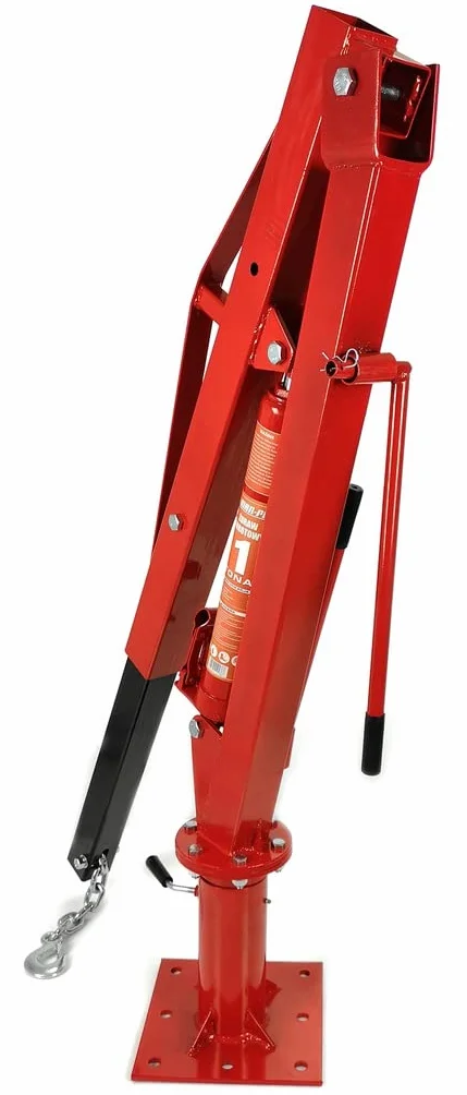 IMJ-Global Grúa Hidráulica Gruetta 1T | Giratoria 360° | Plegable | Elevación de Motor para Taller de Furgoneta