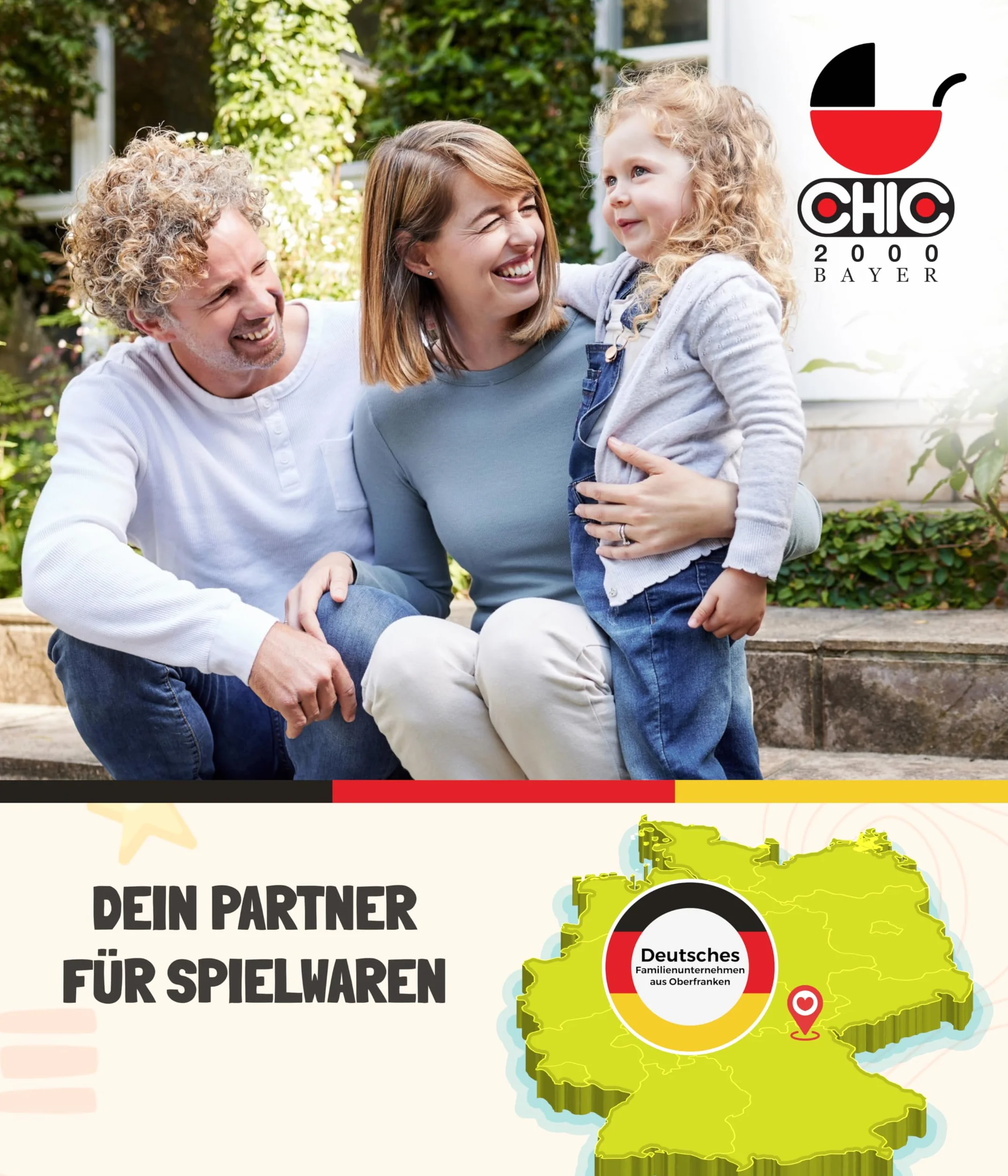 Bayer Chic 2000 Cochecito 3 en 1 para muñecas Leni, Plegable, Mango Ajustable 43-67 cm, Bolsa de Transporte, hasta 46 cm, 3 años