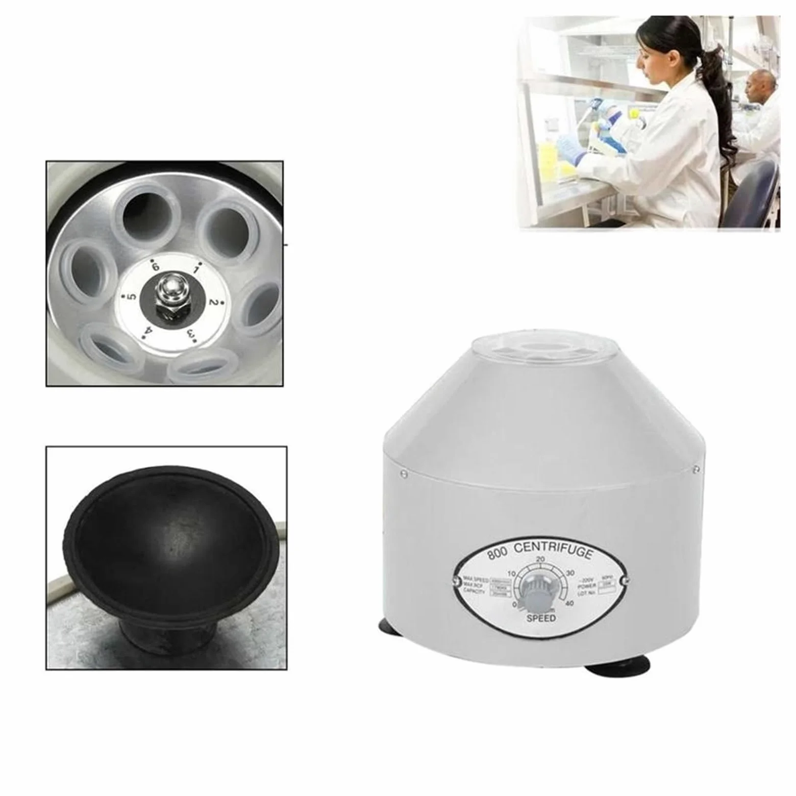 Mini Centrifugadora Eléctrica De Baja Velocidad For Hematocrito, Máquina De Gel De Plasma For Sangre Médica, 800, For Centrífuga De Laboratorio Fácil de limpiar