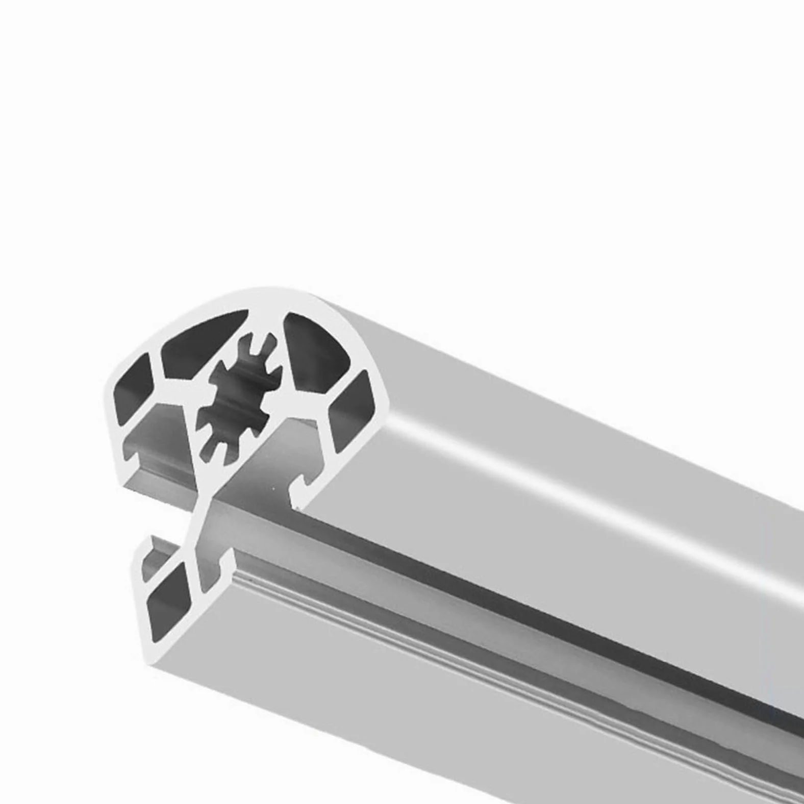 Perfil de aluminio de arco 4545R con ranura de 10,2 mm y marco de extrusión curvado de 45 x 45 mm for marcos de equipos, barandillas de máquinas y estanterías for flores. Borde
