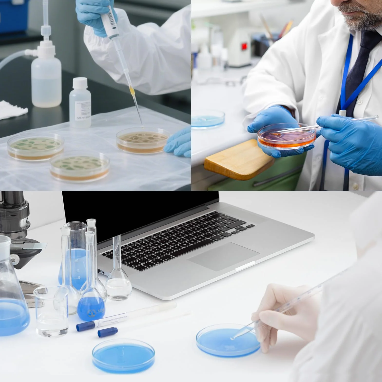 Placas de Petri 90 mm Plástico con Tapa Bandeja de Cultivo Laboratorio