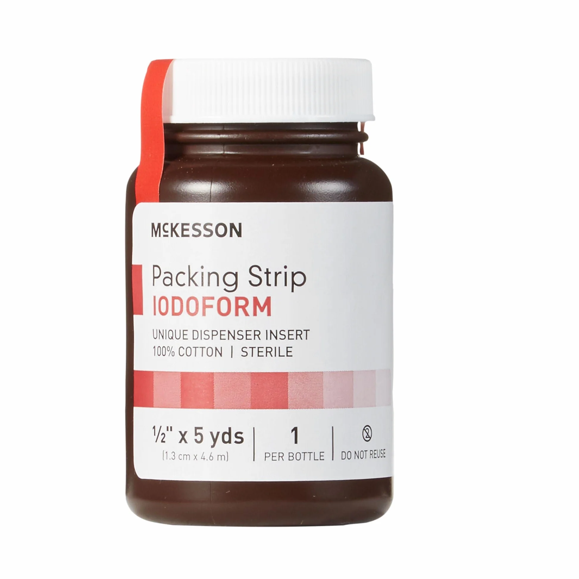 MCKESSON 61 – 59245 yodoformo embalaje tira, 5% w/estéril, látex libre, 1/2 "Ancho, 5 YD. Longitud, 0.5" Ancho, 180 cm de largo (Pack de 12)
