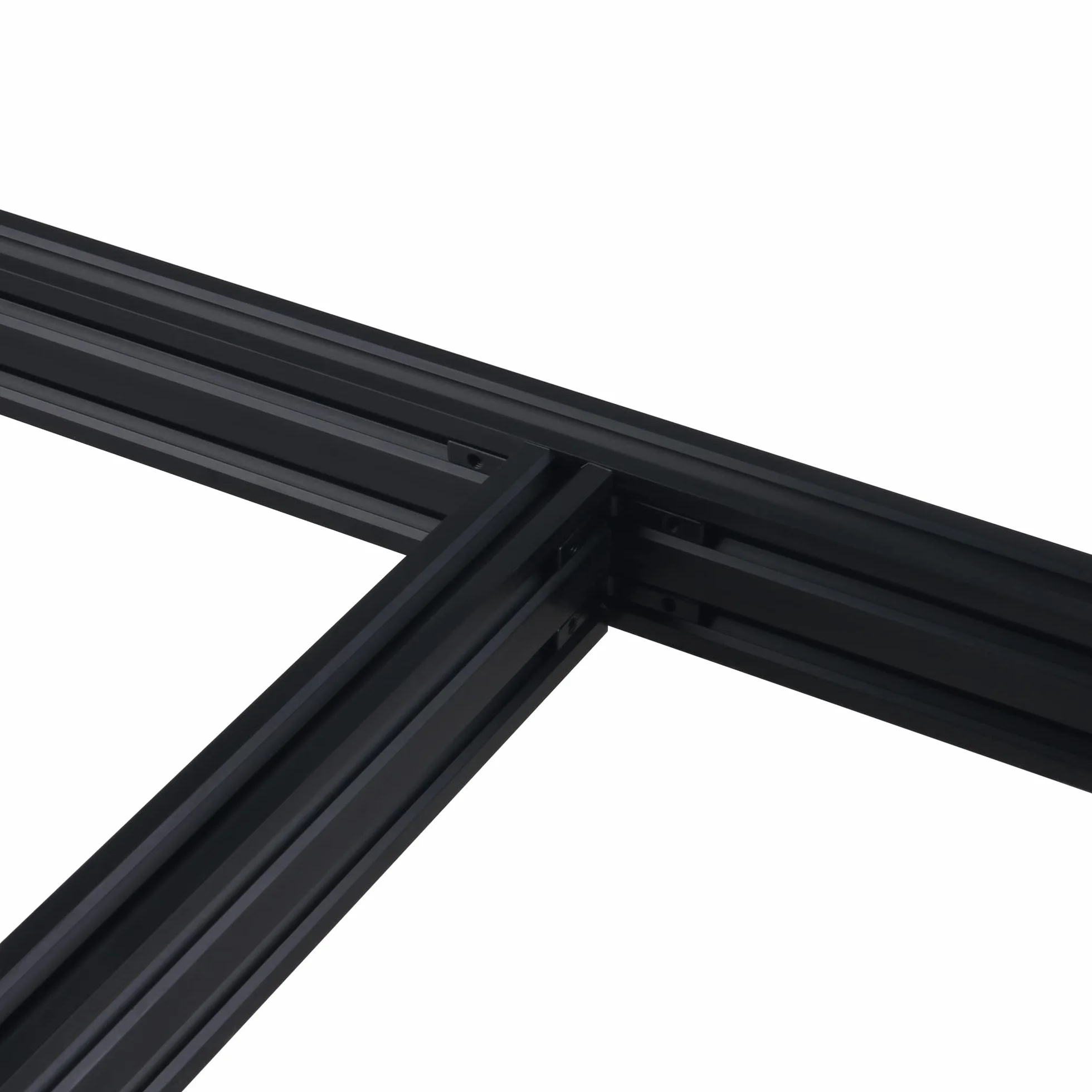 2 unidades de 1000 mm V-Slot 2040 Perfil de Aluminio Extrusión Perfil de Aluminio Norma Anodizado Negro Perfil de Extrusión de Aluminio para Impresora 3D y Máquina de Grabado Láser CNC