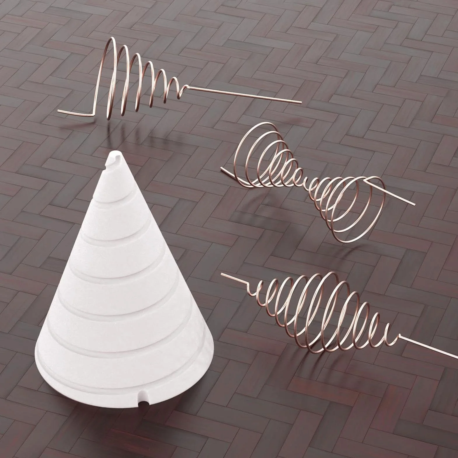 Bobina Lakhovsky Oscilador Fibonacci Electrocultura Jardinería Cobre Antena Jardín