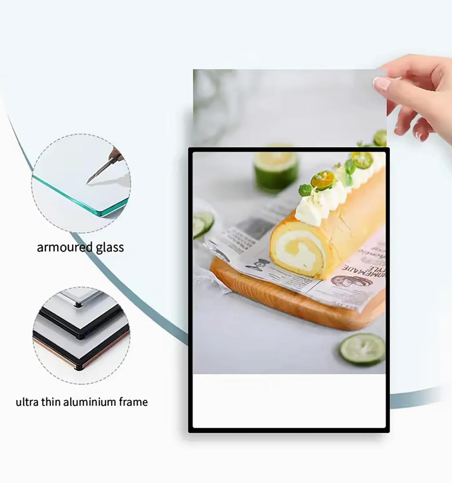 Tablero De Menú Retroiluminado con Luz Led, Soporte para Letrero, Ángulo Ajustable, Caja De Luz para Letrero De Exhibición, Publicidad, Menú, Soporte para Exhib，Black Frame-31.1 * 42.7cm