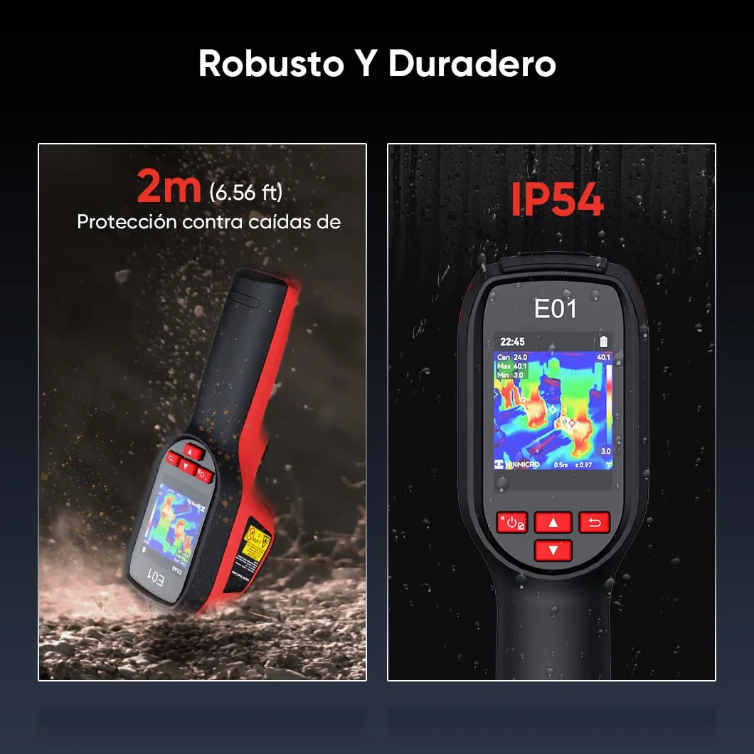 HIKMICRO E01 SuperIR Cámara Térmica de Mano Compacta 240x240 20 Hz -20°C a 400°C