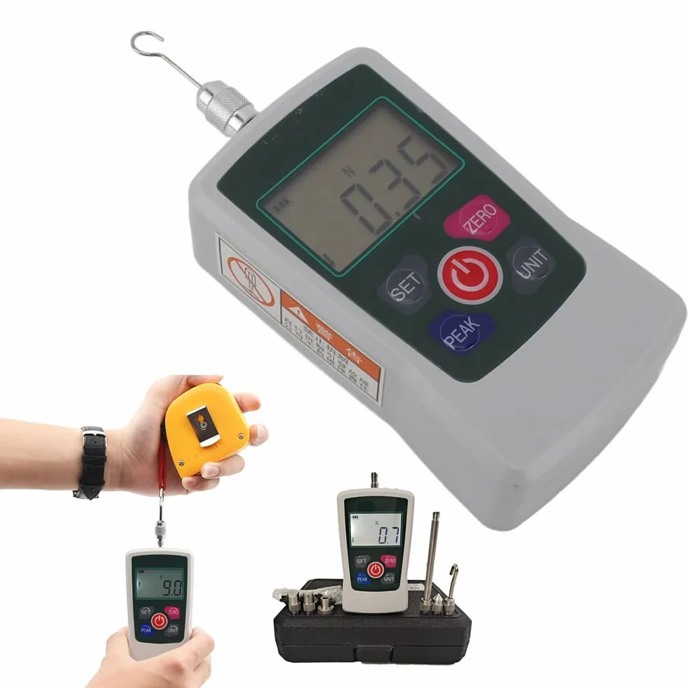 Medidor de fuerza digital Probador de empuje y tracción 2N-20N, medidores de presión y tracción de tensión de alta precisión, mini medidor de fuerza de gatillo multifuncional, medidor de