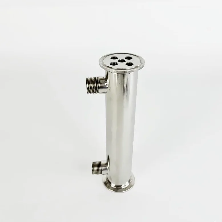 Deflegmador de 1,5" (38 mm) de diámetro exterior 50,5 con rosca macho de 1/2", 5 tubos con diámetro interior de 8 mm, longitud de 200 mm, reflujo y condensador.