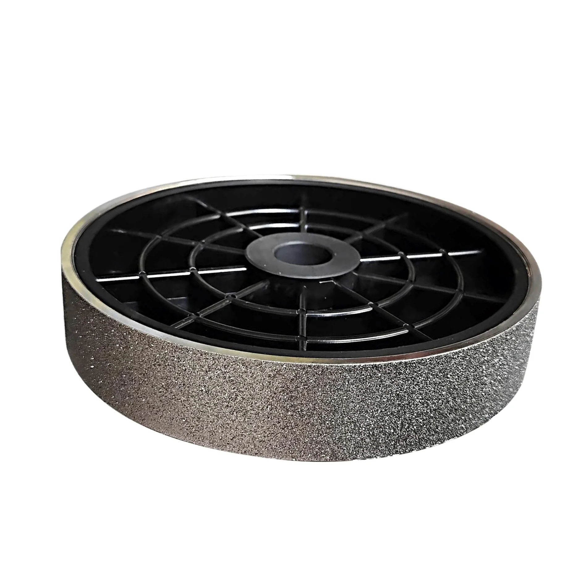 Muela de diamante de 8" for pulido de gemas - Eje de 1", compatible con amoladoras de banco
