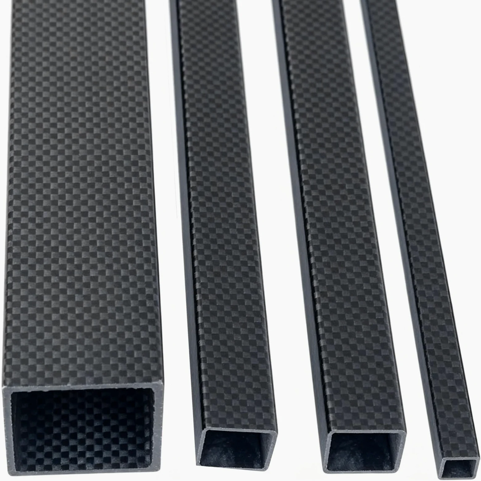 AMUFJJ Tubo De Fibra De Carbono Tubo De Carbono (22x1000, 26x1000, 32x1000 mm), Perfil Cuadrado Ligero De Material Compuesto para Cuadricópteros, Aviones RC O Cometas | 16x16x12x1000mm
