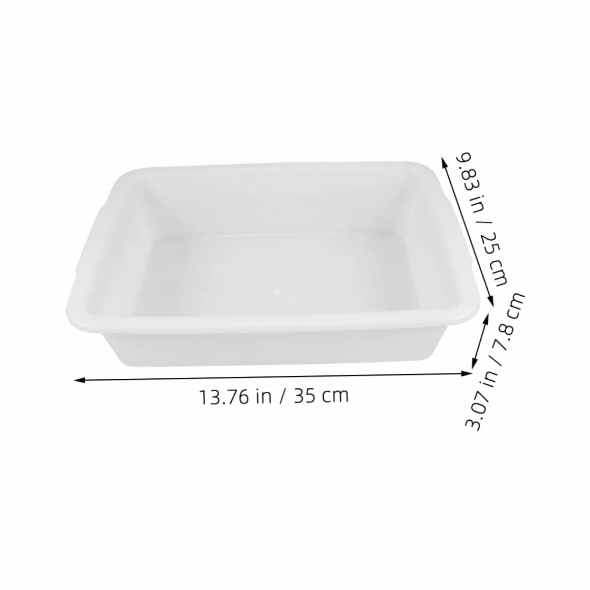 POPETPOP Bandeja Resistente a Ácidos y Álcalis 24x17x6.5 cm Plástico Blanco Anti Fugas Laboratorio