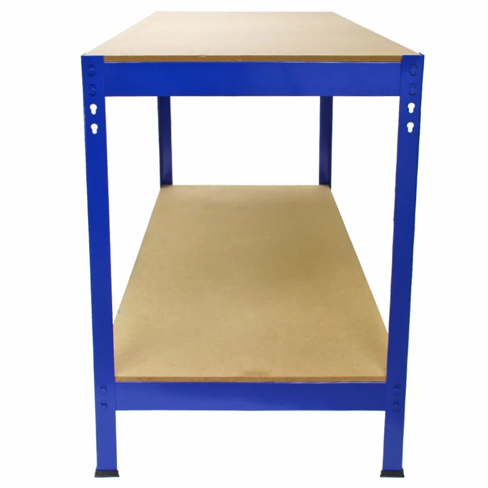 Mesa de Trabajo Metálica Q-Rax de Acero Sin Tornillos 120cm x 60cm x 90cm Banco de Trabajo Metálico
