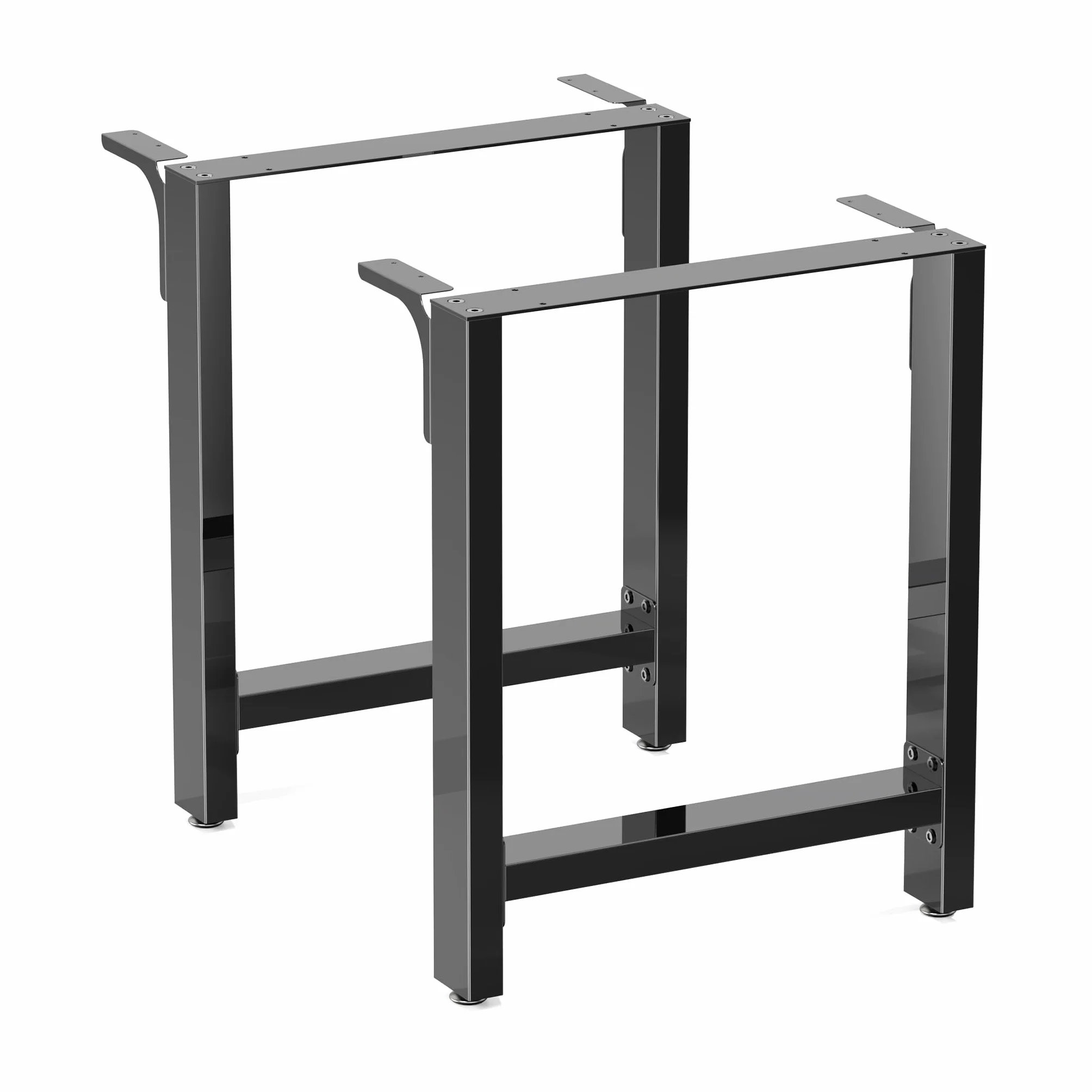 WilTec Bastidores para Mesa 60x72 cm Acero Lacado Claro Caballetes para Tablero Patas mesita Bricolaje