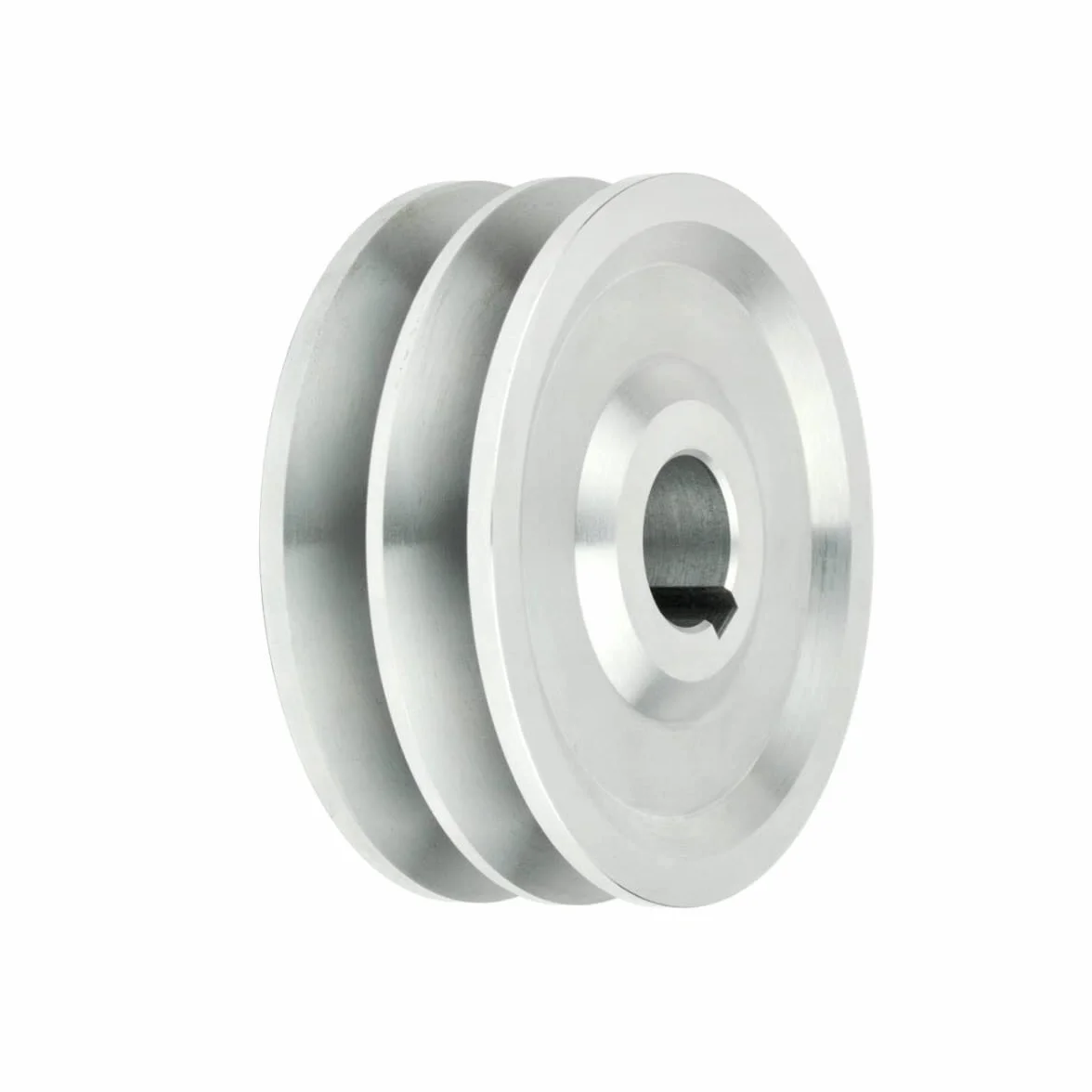 Polea trapezoidal 2 ranuras SPB 17 mm eje 30 mm 70 mm
