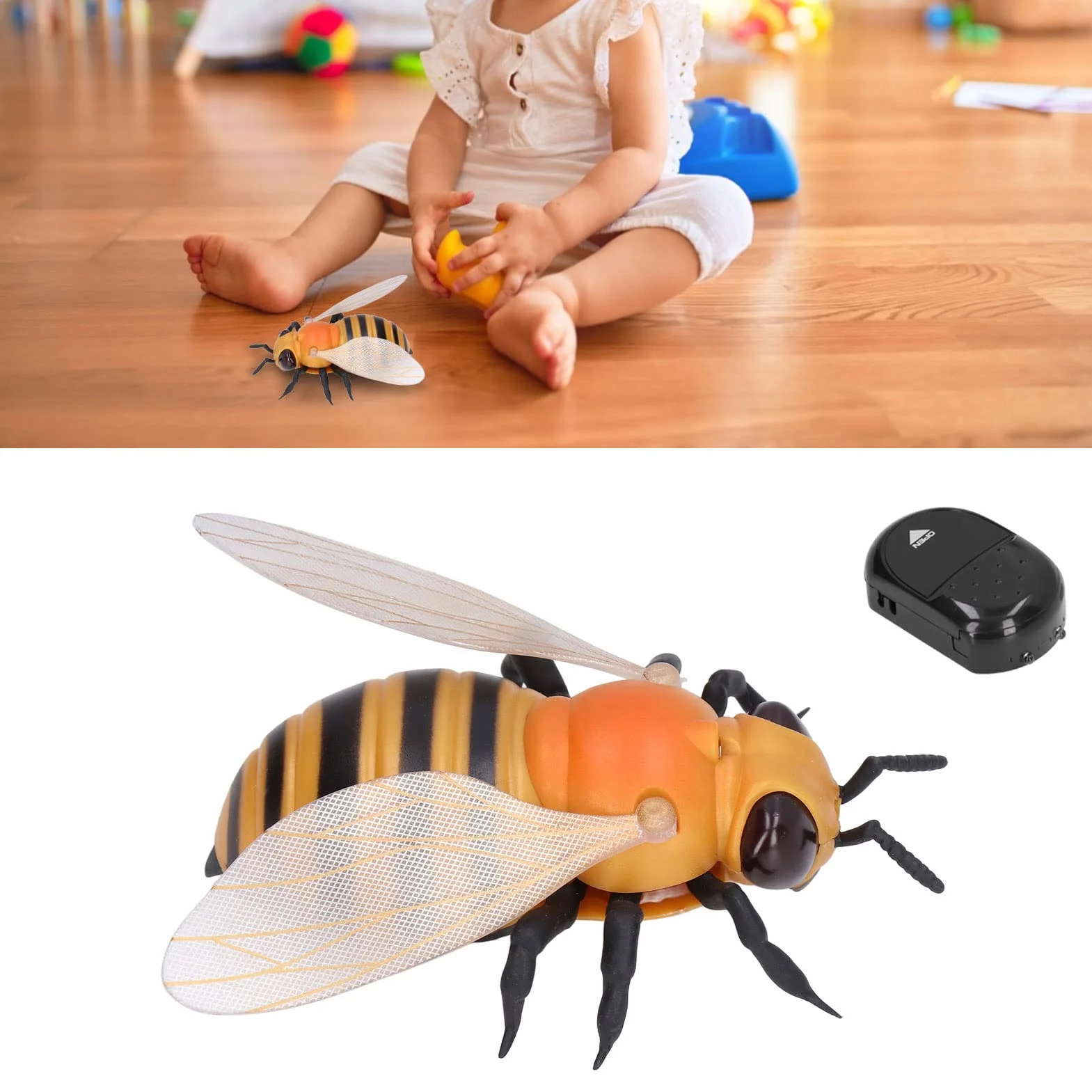 Jiawu Abeja de Control Remoto Realista Alta Simulación para Fiestas