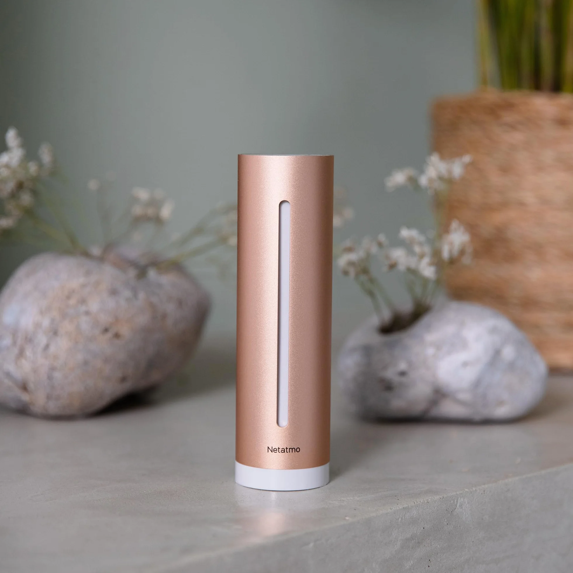 Netatmo Medidor Inteligente de Calidad del Aire Interior, Sensor de CO2, Temperatura, Humedad, Ruido - Control del Hogar, Ambiente Saludable, Alertas Automáticas - NHC-EC
