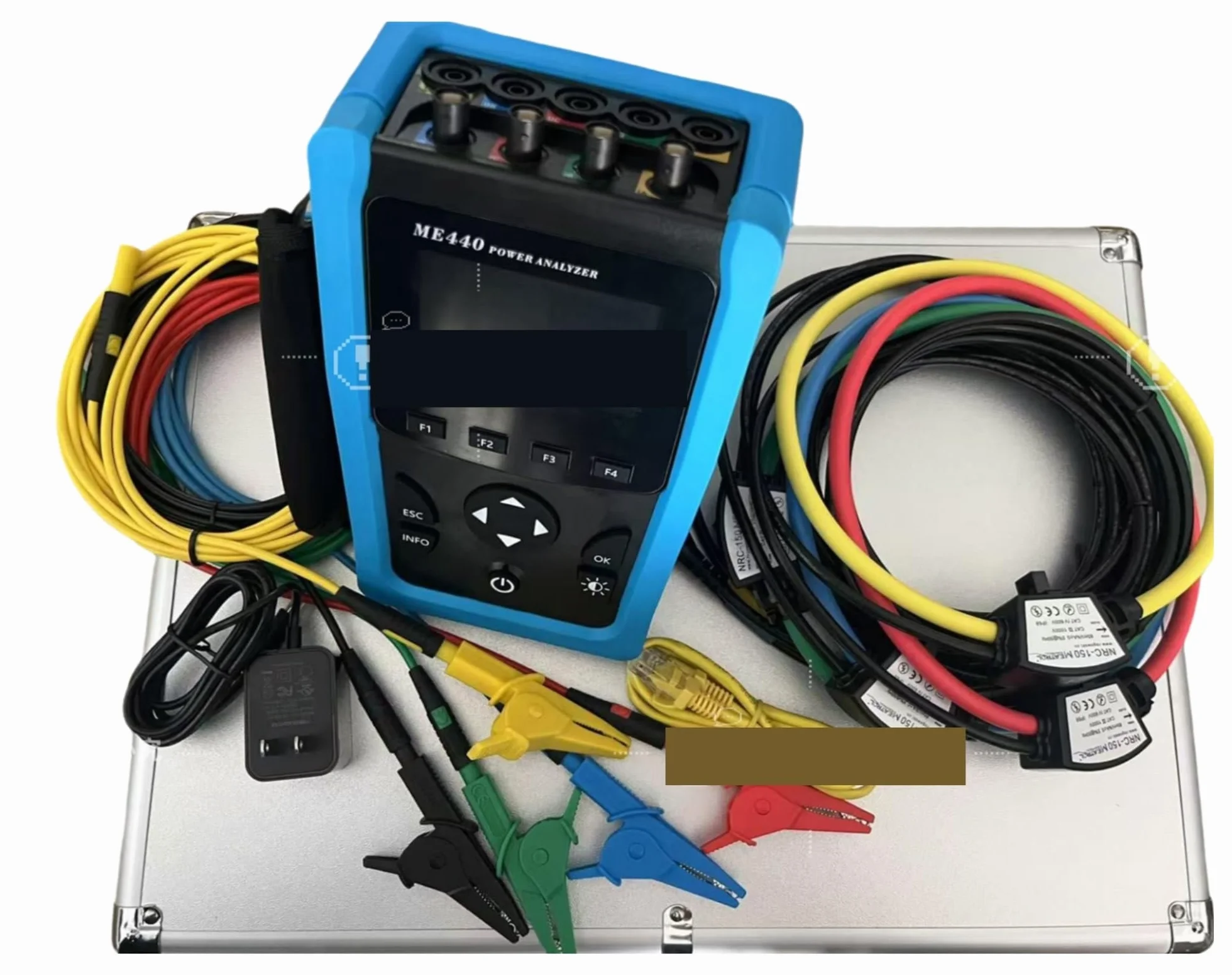 Analizador de calidad energía ME440 Instrumento prueba red eléctrica portátil: voltaje, corriente, potencia, trifásica Para aplicaciones industriales(Host 36mm coil 20 600A)
