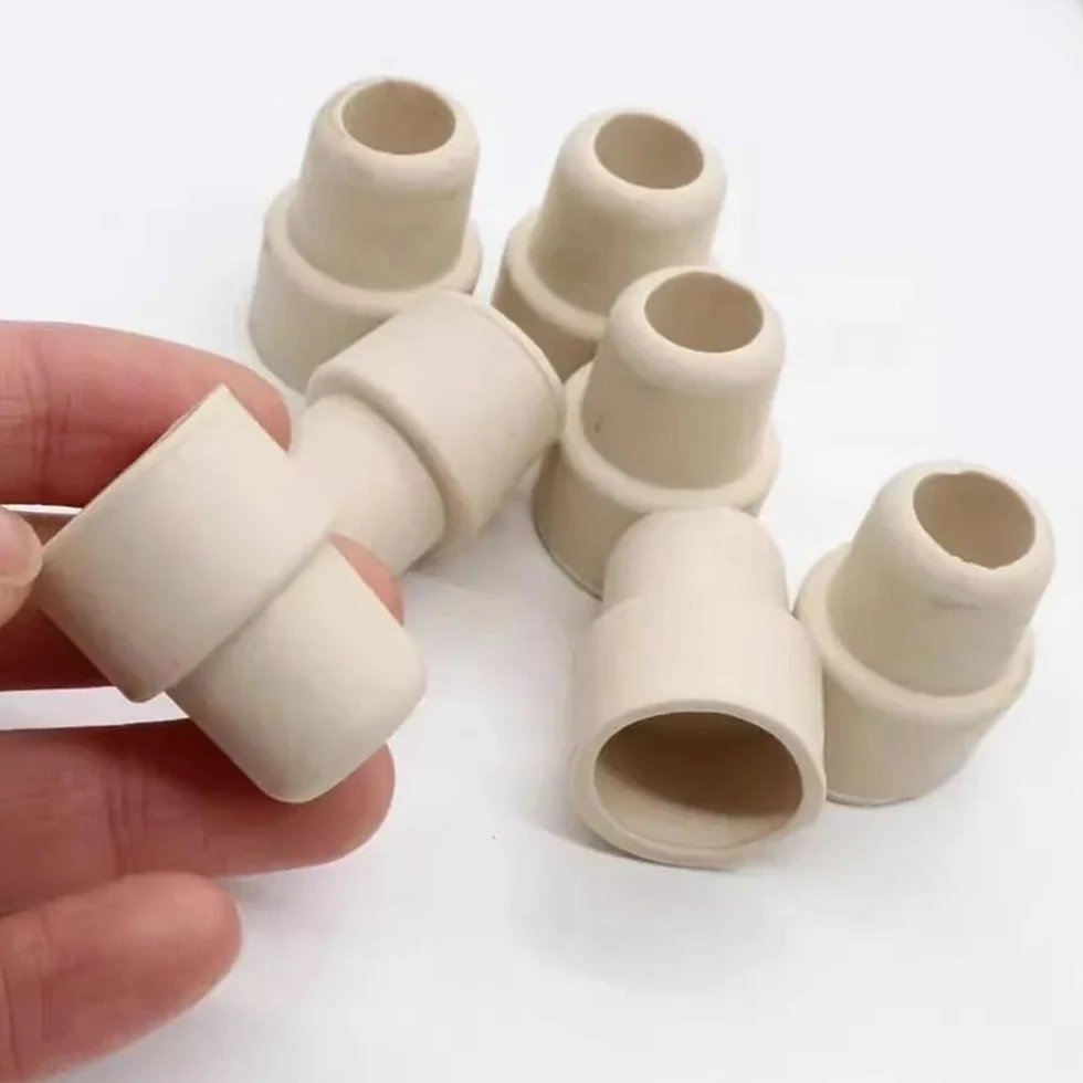 Tapón de goma laboratorio gris blanco tamaños 14 19 24 50 100 Uds tapa rosca inversa | White No.24 100pcs