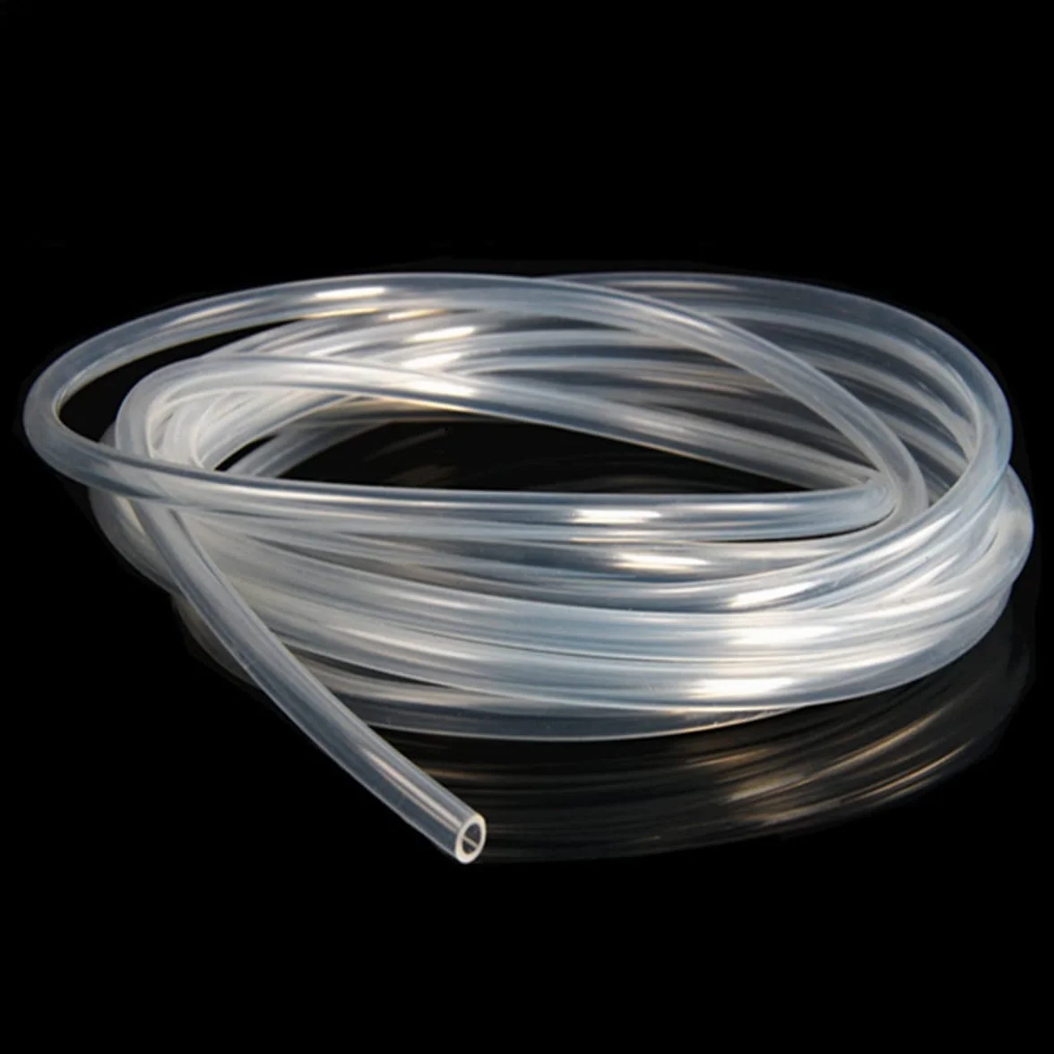 TOP-VIGOR Tubo de silicona transparente 6mm interior 8mm exterior 5m longitud grado alimenticio