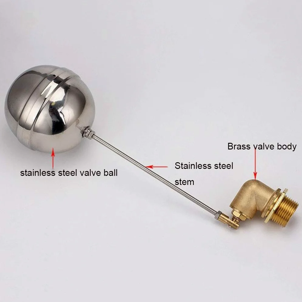Válvula de flotador acero inoxidable con núcleo cerámico 4/6 puntos/1 pulgada, interruptor control nivel tanque agua(1 Inch Brass ceramic)
