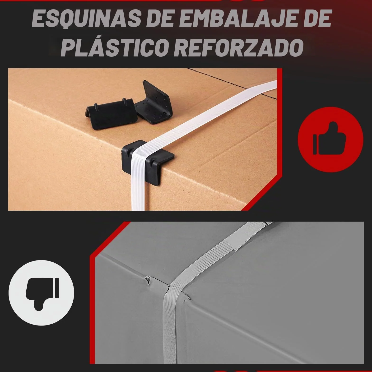 BAOSHISHAN Herramienta de flejado manual, apto para cintas de poliéster flexibles de 13-19 mm (incluye 100 anillas metálicas, 100 metros de cinta y 20 esquinas protectoras para embalaje)