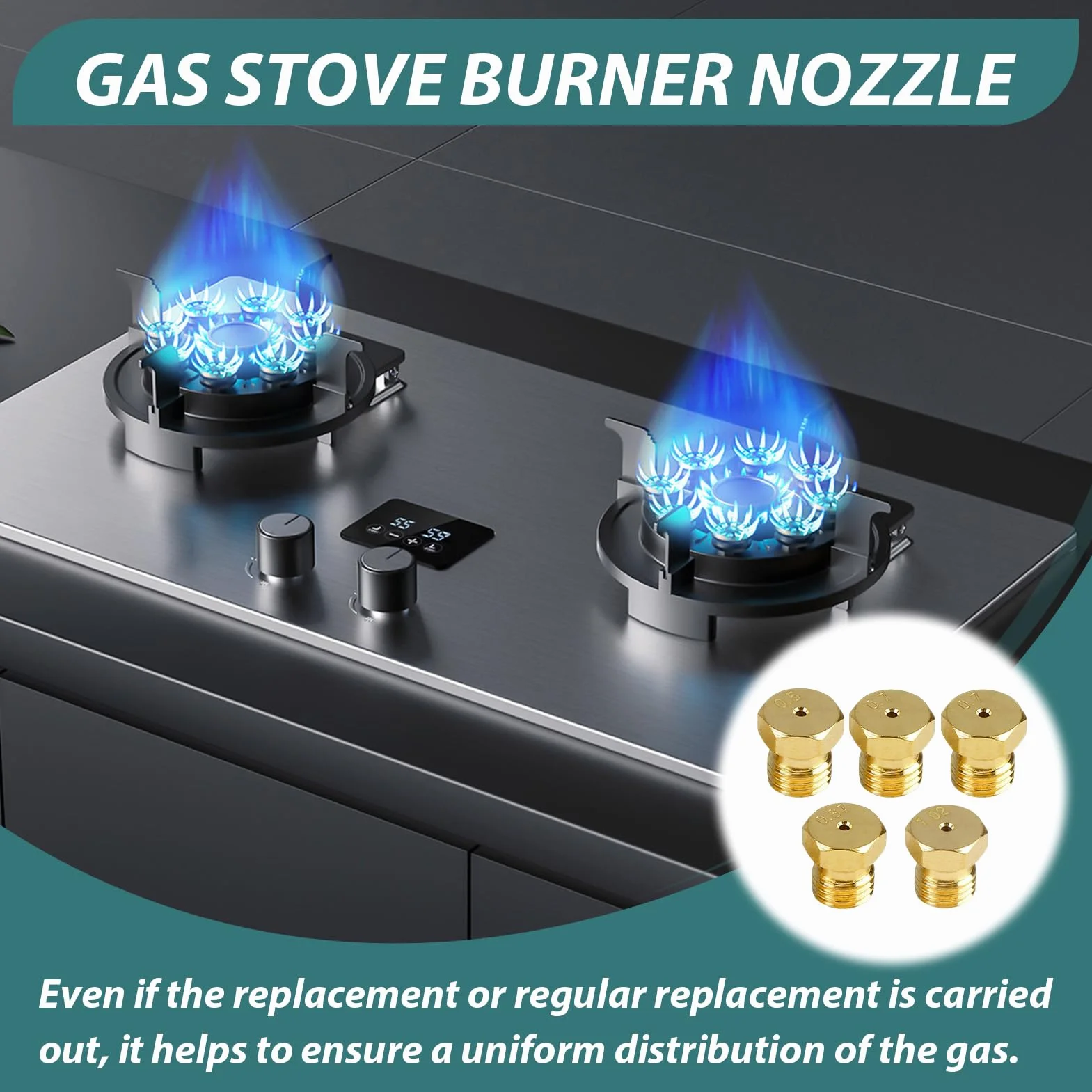 Inyectores Cocina Gas Butano Universales Boquilla Repuesto Rosca M6 1x0.5 2x0.7 1x0.87 1x1.02