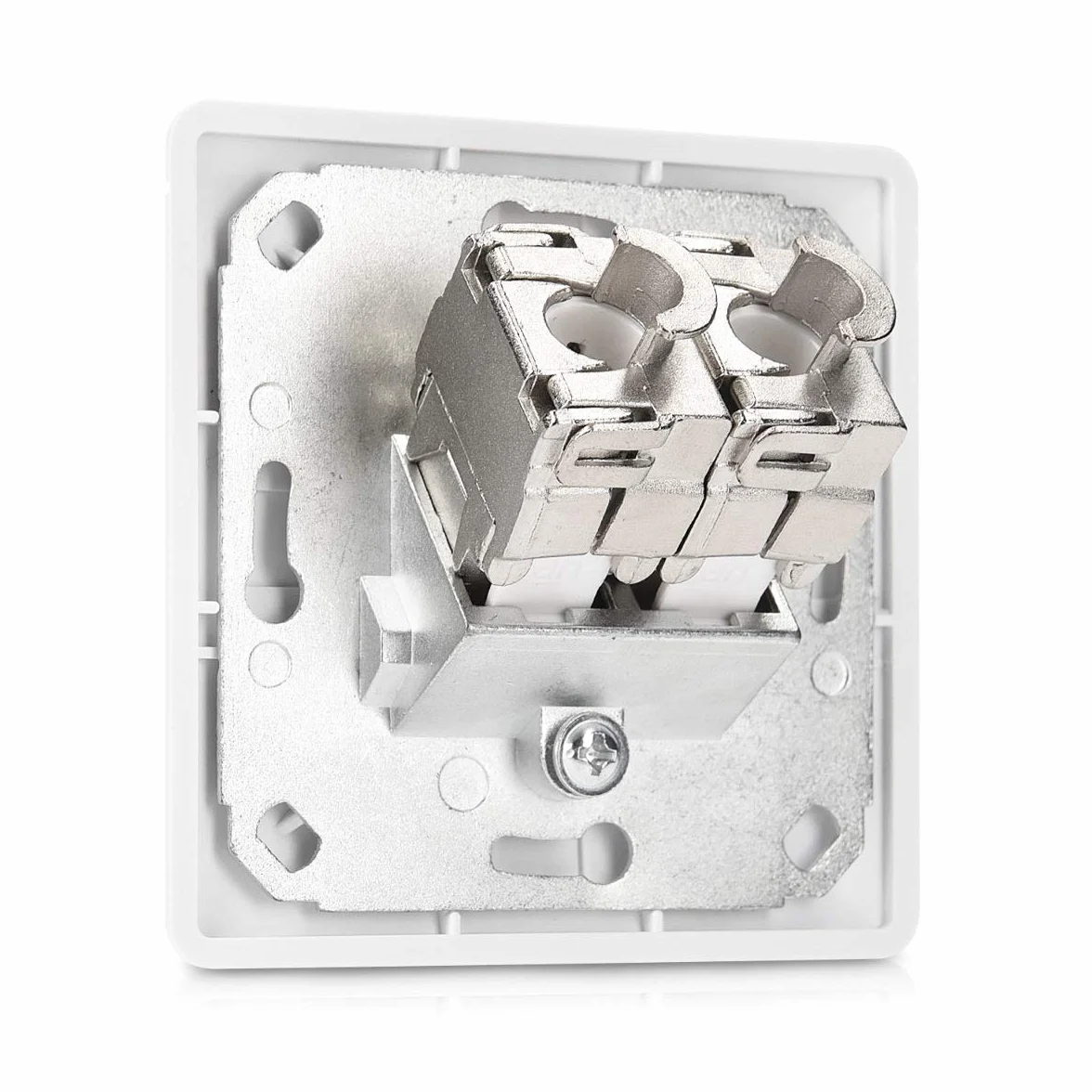kwmobile Módulo Keystone Cat 6A RJ45 10Gbit/s Carcasa metálica Aplique de Pared Montaje sin Herramientas