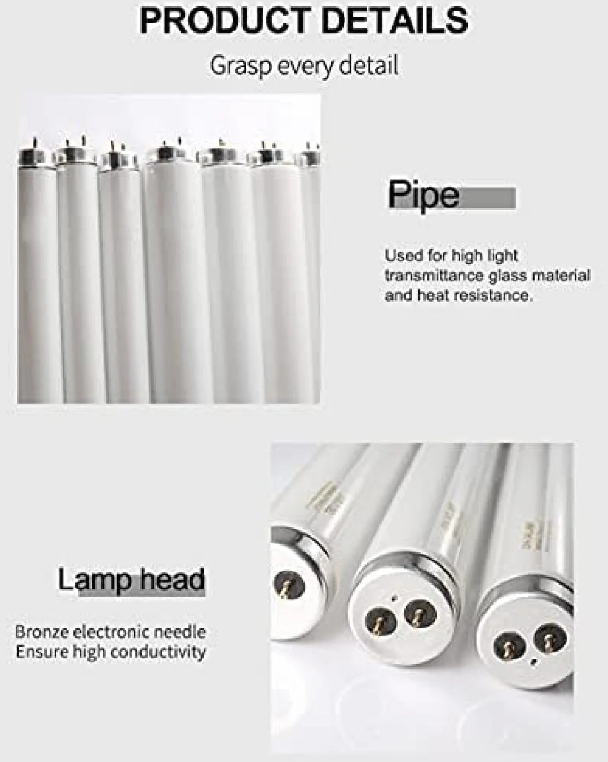 Lámparas De Laboratorio UVA 340 Reemplace El Tubo De Envejecimiento De La Lámpara Fluorescente De Calefacción para Simular La Luz Solar del Mediodía para La Prueba De Fábrica Escolar,UVA340-30W-T