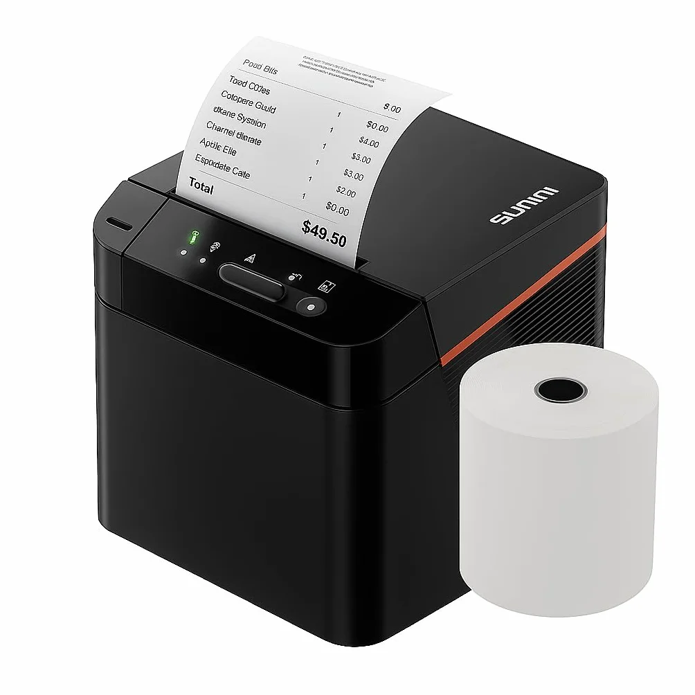 SUNMI Cloud Printer - Impresora Tickets 80mm - Papel Térmico 80 mm - Impresora Termica sin Tinta - Corte Automático - Conexión USB, RJ11, Wifi y Bluetooth - Velocidad de Impresión 250 mm/s