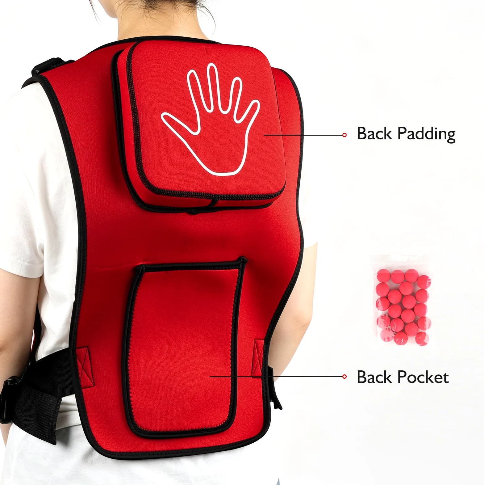 Heimlich - Chaleco de entrenamiento de maniobra para adultos, RCP, simulación de obstrucción de las vías respiratorias, correas de hombro ajustables y cinturón de cintura, entrenador de rescate de
