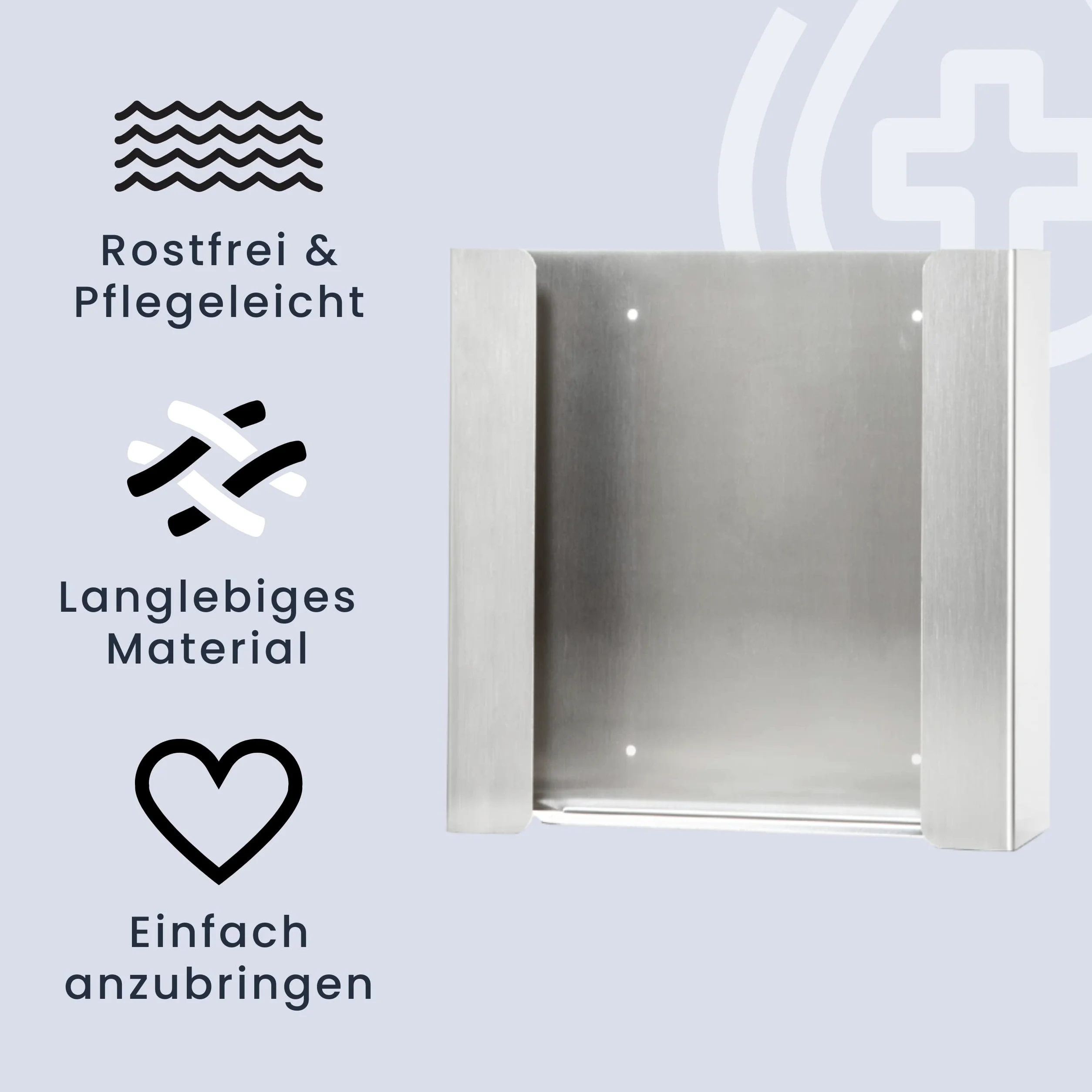 Soporte de pared para guantes (para 2 cajas) – Soporte para guantes de acero inoxidable – Soporte para guantes desechables – Dispensador de guantes para guantes desechables con accesorios de