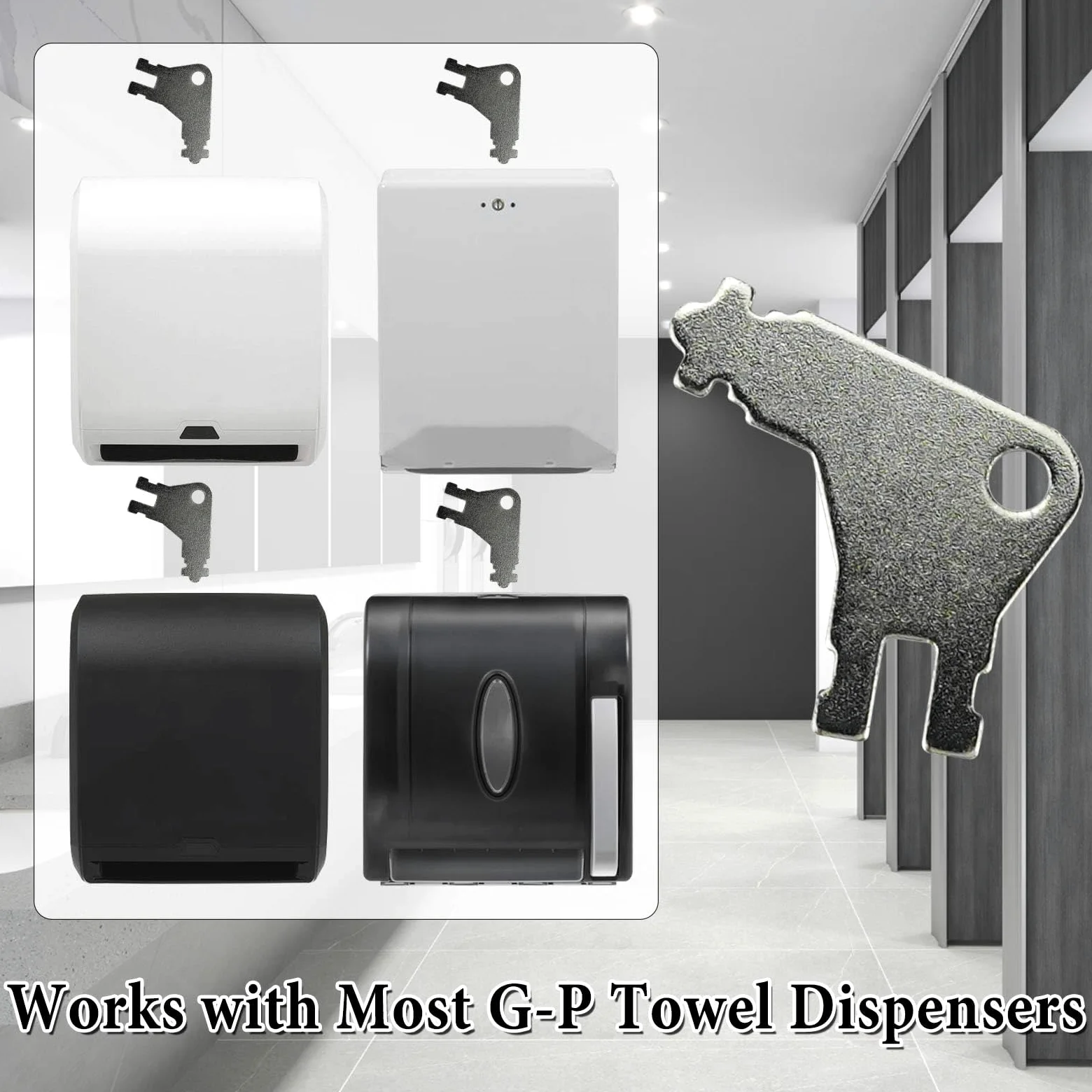 5 llaves dispensadoras 50504 para dispensadores de toallas y papel higiénico Geor-gia-Pacific