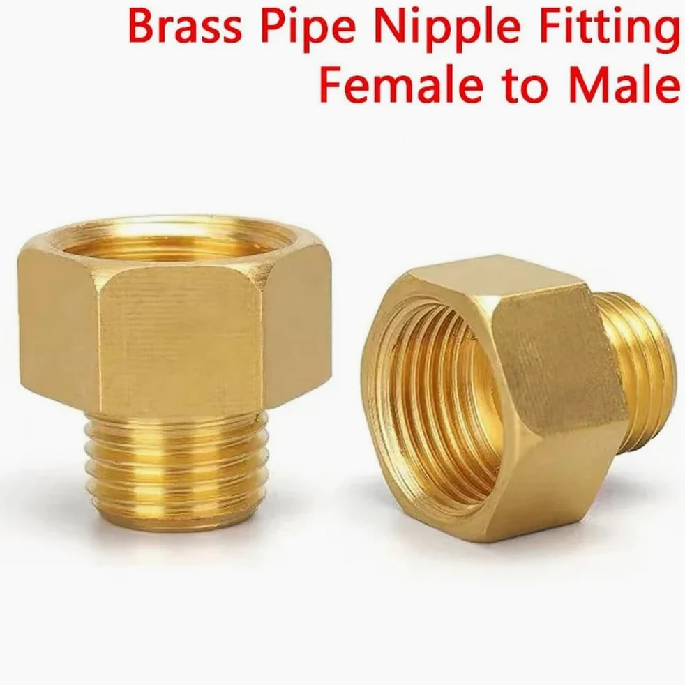 10 piezas Adaptador de acoplamiento rápido de latón para conversión de manómetro macho a hembra de 1/8", 1/4", 3/8", 1/2", M01, F02, 50 piezas