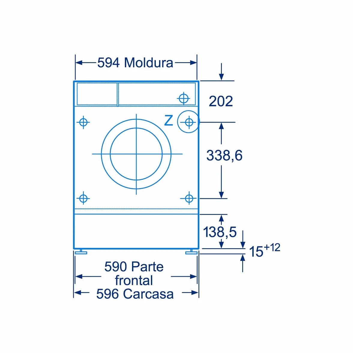 Balay Lavadora Integrable 60 cm Motor ExtraSilencio AquaControl Plus Blanco 3TI983B