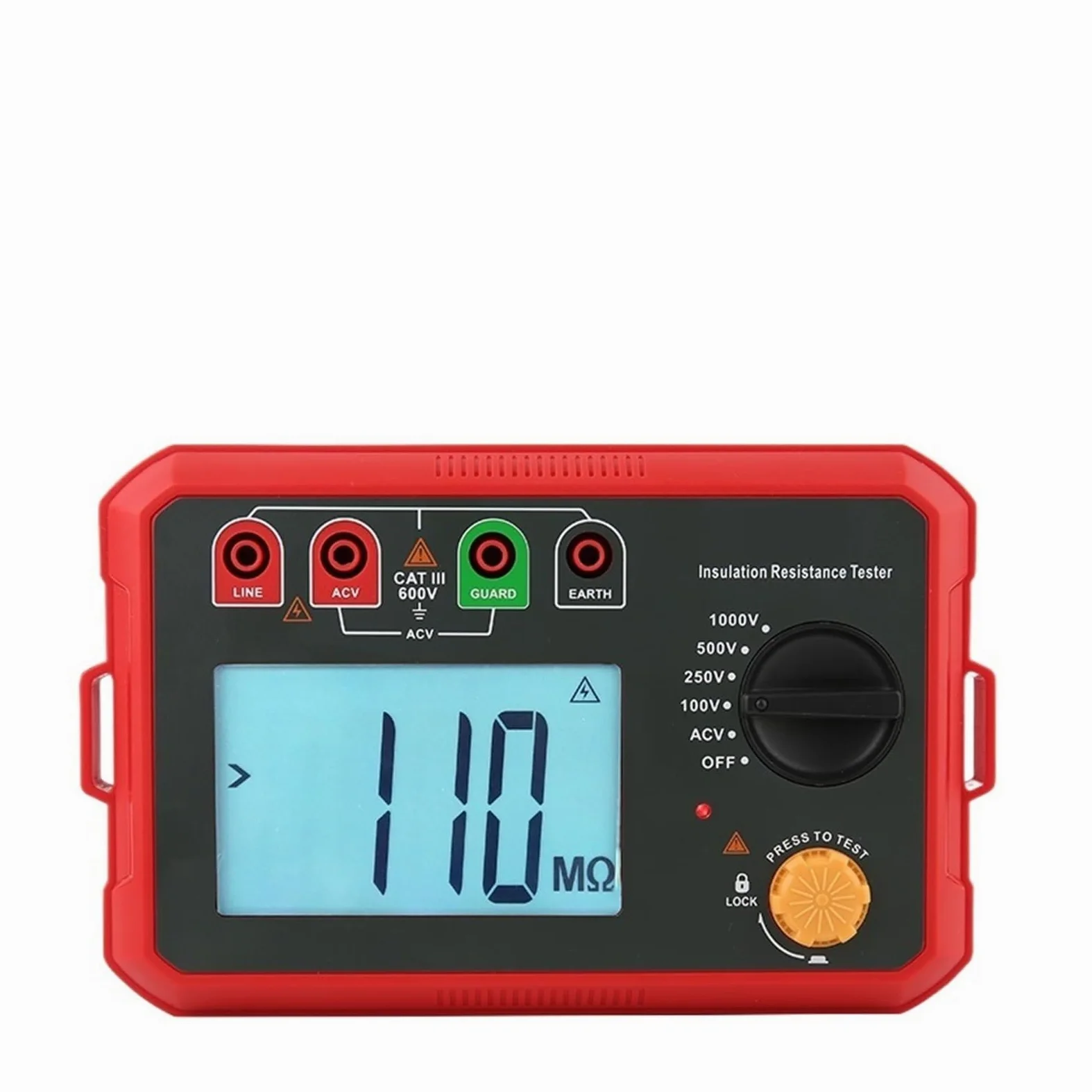 Probador de resistencia aislamiento tierra Digital Megger 1000V 2500V medidor ohmios profesional,Medición de precisión