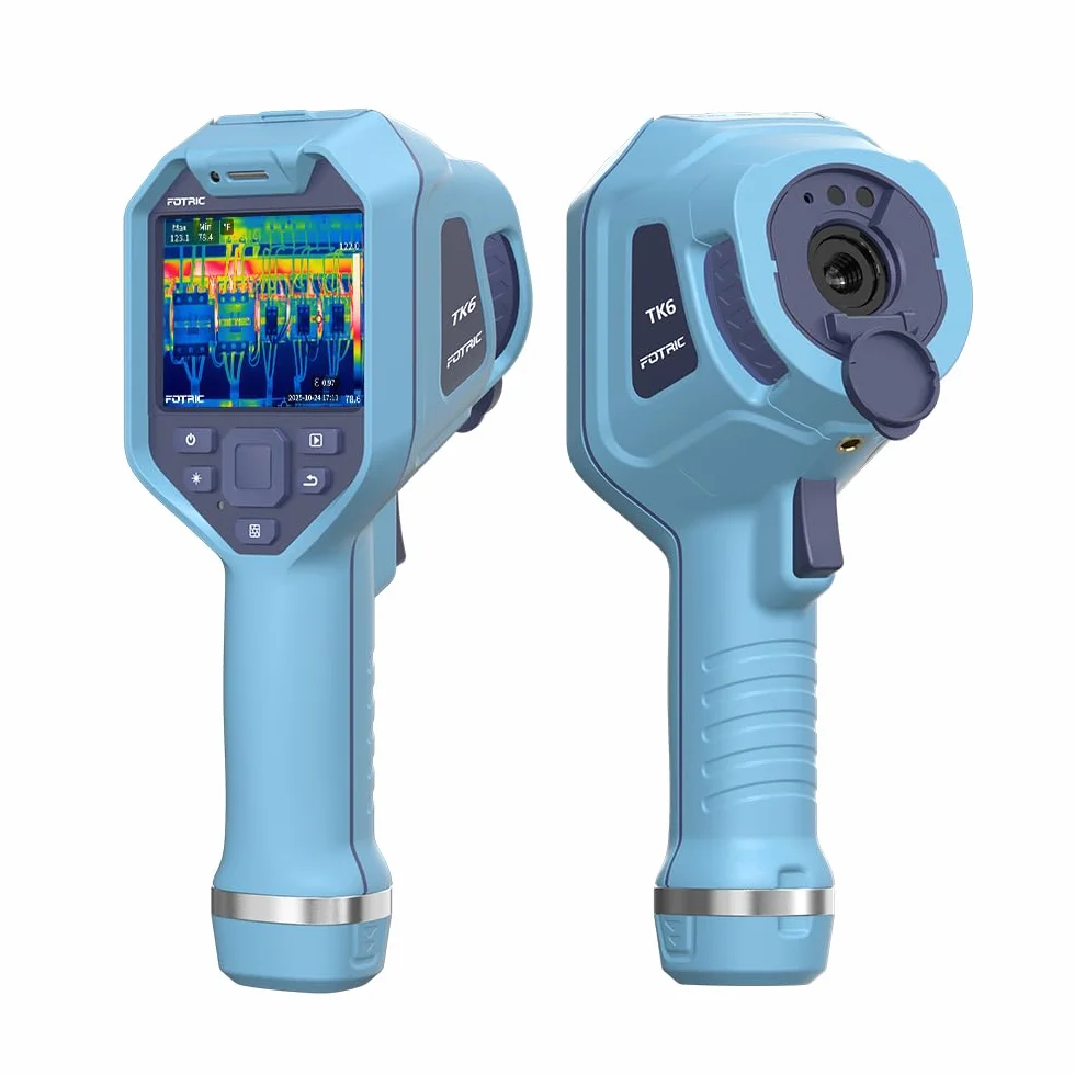 TK6 Cámara Termográfica 384x288, 30Hz, 40mK NETD, Enfoque Manual 0,15m, -20°C a 550°C, IPS Táctil 3,5", 5MP, Inspección Eléctrica, Termografía Edificios, Fotovoltaica y HVAC
