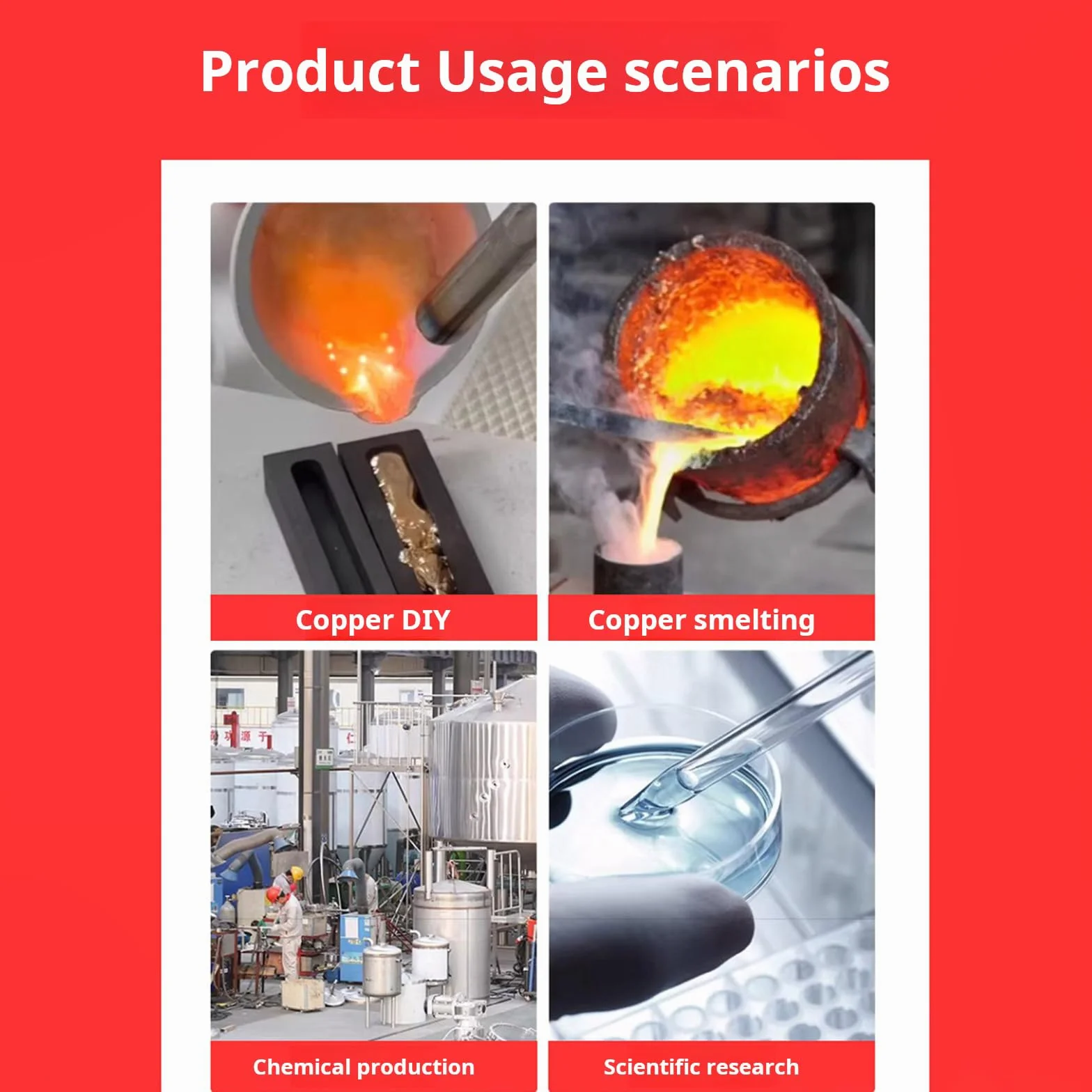 Crisol eléctrico de cerámica para fundición de metal 1-3 kg accesorios horno de mezcla