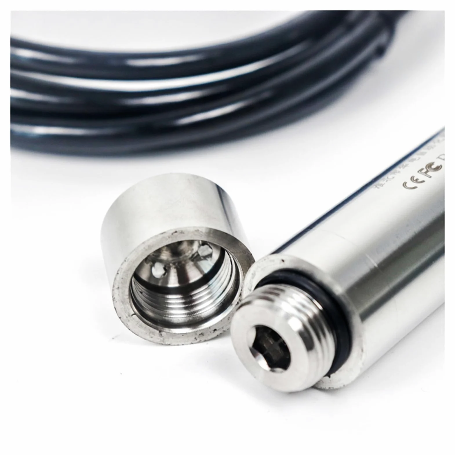 Transmisor de sensor de nivel de sonda de acero inoxidable sumergible hidrostático, 4M, 4-20ma, RS485, 0-5V, for líquido(4M 0-10V)