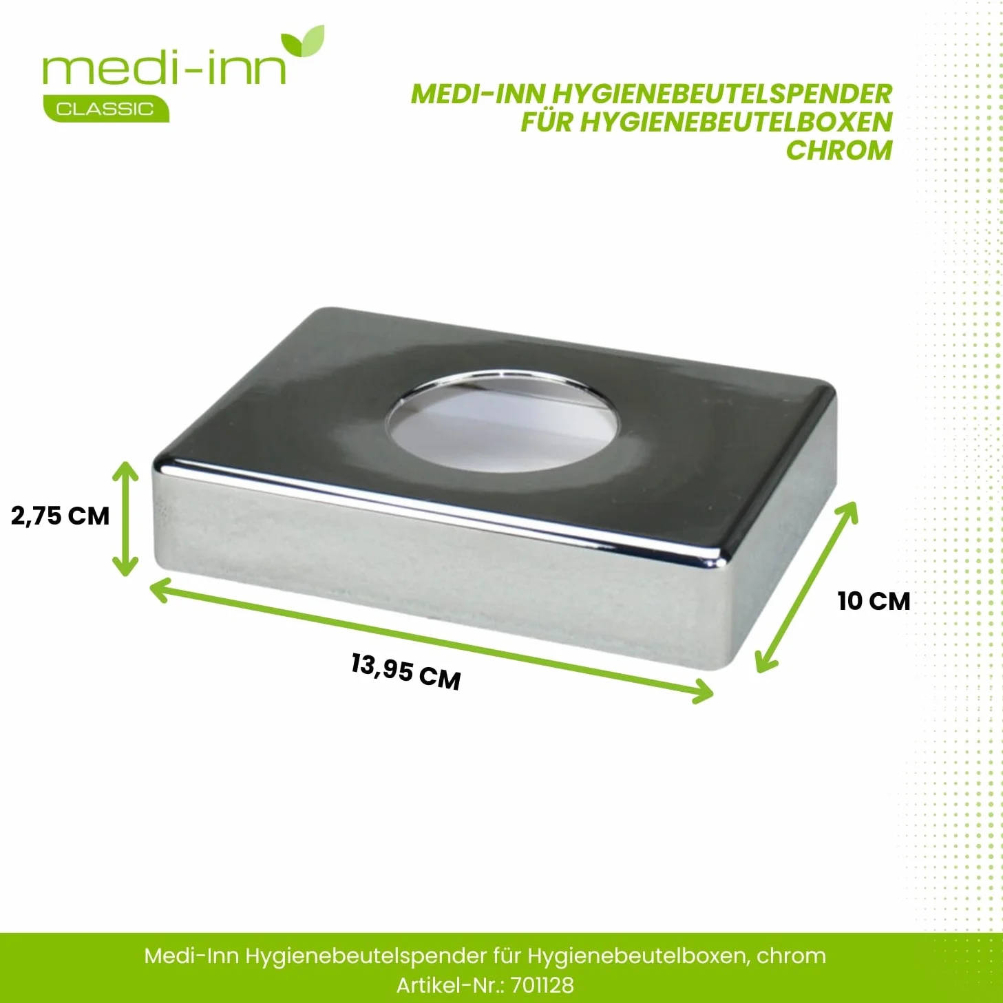 Medi Inn Hygienebeutelbox Soporte 1 Pieza Cromo