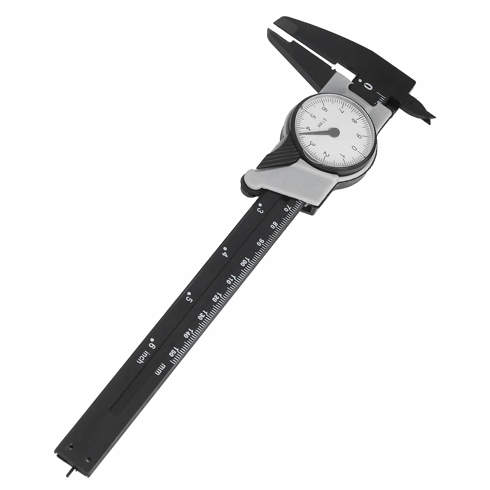 Calibrador con Dial, 0-150 mm Calibrador Analógico, Pie de Rey, Lectura de 0,1 mm, ABS, Portátil y Resistente a Golpes, Herramienta de Medición Métrica Portátil para Uso en Laboratorio y Hogar
