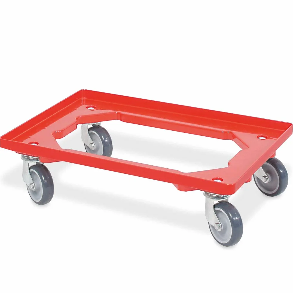 10 eurodepósitos, 600 x 400 x 320 mm (largo x ancho x alto), Juego ahorro, Incluye: 1 carrito de transporte