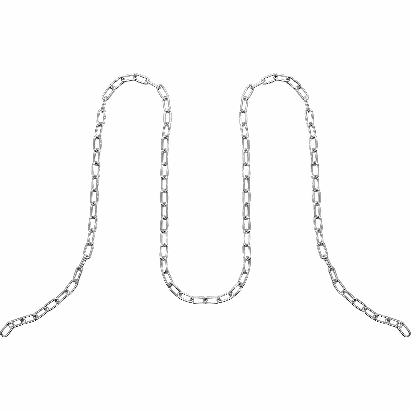 VEVOR Cadena de Eslabones de Acero al Carbono Galvanizado 3,5mm x 10,05m Cadena Helicoidal de Servicio Pesado Capacidad de Carga de 158kg Dos Conectores Rápidos Cadena para Remolcar, Colgar, Acampar
