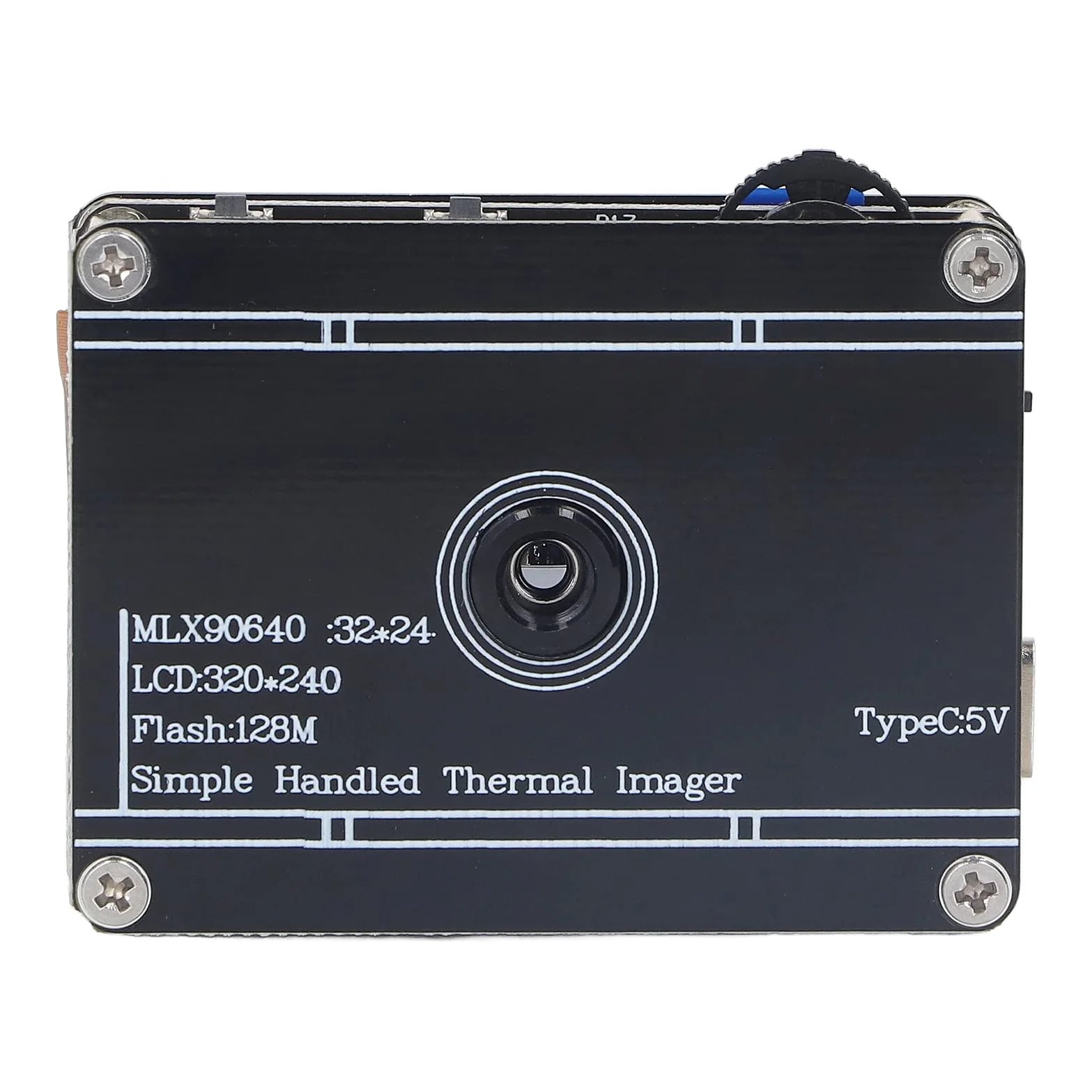 Cámara de Imágenes Térmica Infrarroja Portátil,Pantalla LCD de 2 Pulgadas 320 * 240,Rango Medición -40℃ 300℃,Baterí 4H,Carga USB C,Almacena 100 Imágenes,Para Medición