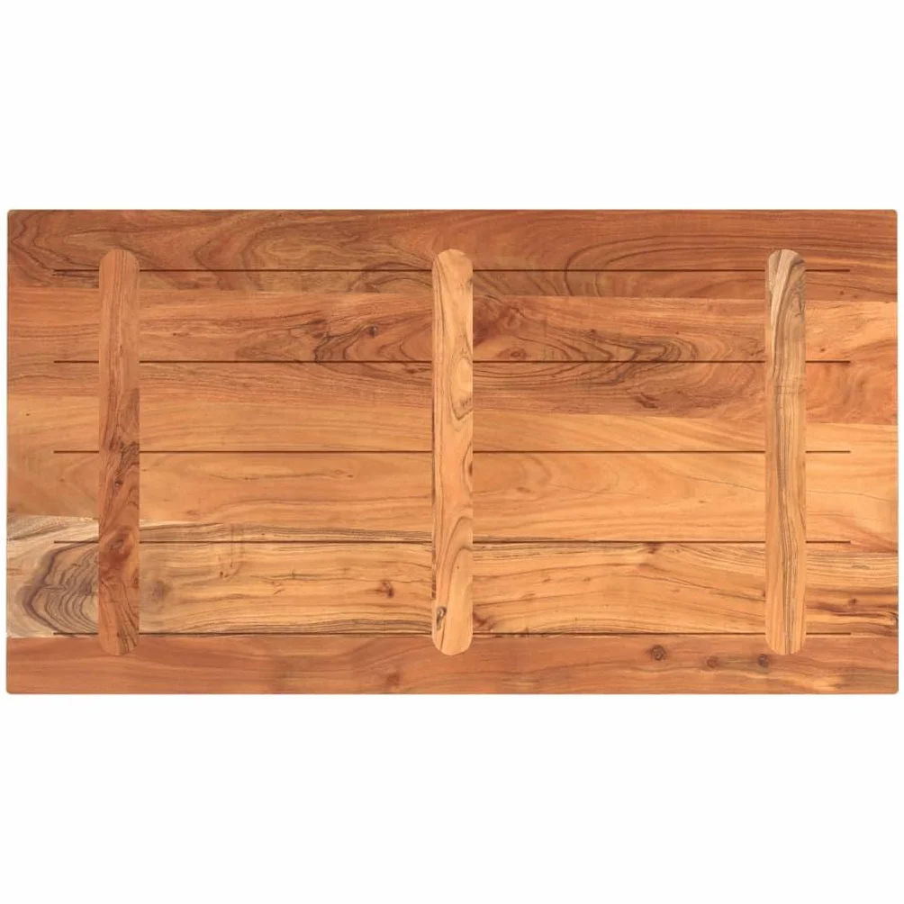 vidaXL Tablero de mesa rectangular madera maciza acacia 120x50x2,5 cm, superficie de mesa, tablero de mesa de madera, tablero de mesa de centro