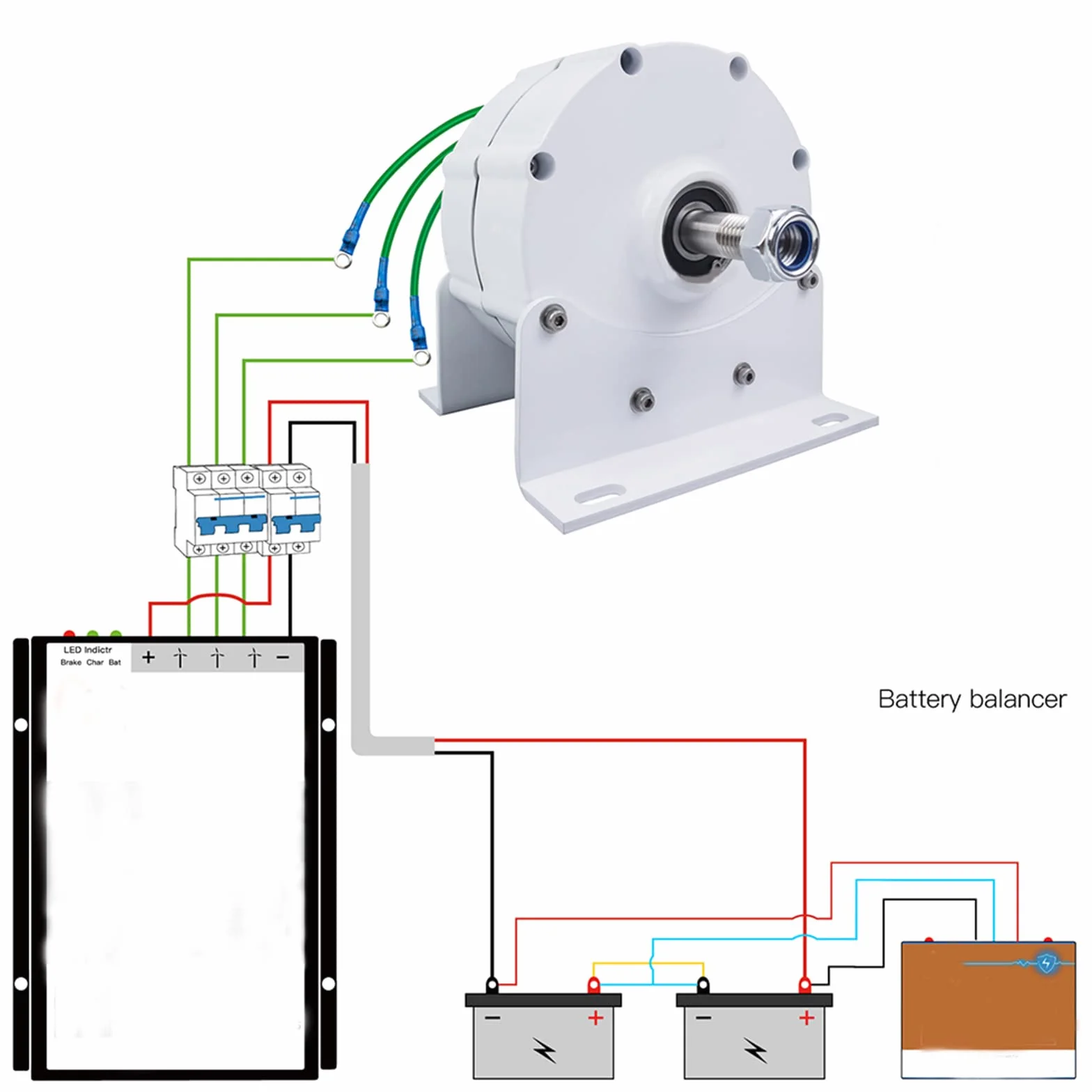 Generador De Magnet Permanente Permanente De 12000W Sin Engranaje, 12V 24V 48V 220V Generadores De Alternadores De CA De Baja Velocidad Con Uso Base Para Turbina De Viento Turbina (Blanco)