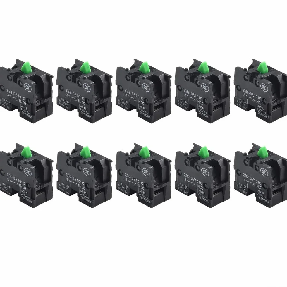 ZB2-BE101C ZB2-BE102C Bloque de Contacto Interruptor 10A 600V, 10 Piezas