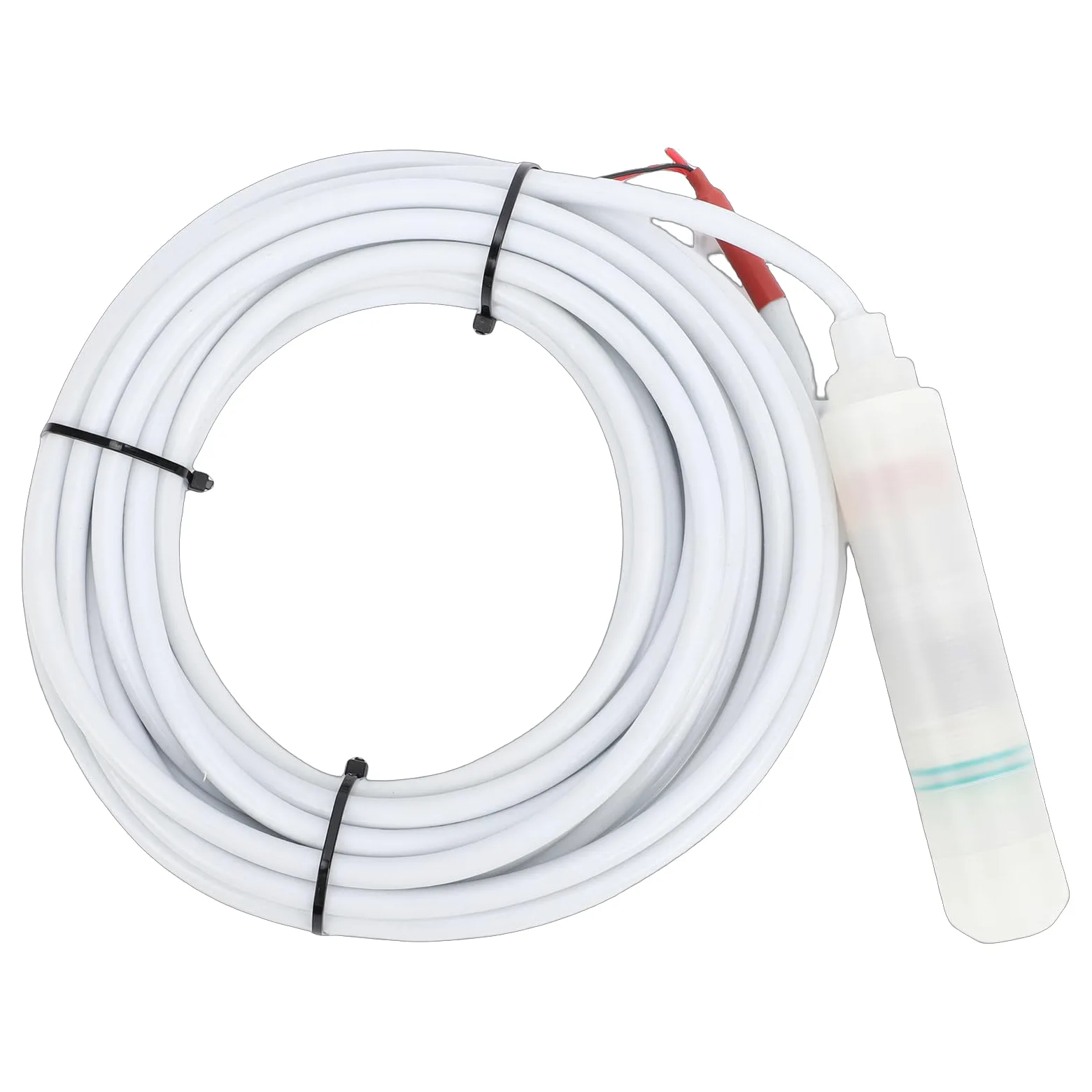 Fockety Sensor de Nivel de Agua, Transmisor Sumergible Capacitivo Cerámico de Precisión de 0,25% FS, Sensor de Nivel de Líquido con Cable de 10 M para Tanques Pantalla Digital Inversor PLC (Rango