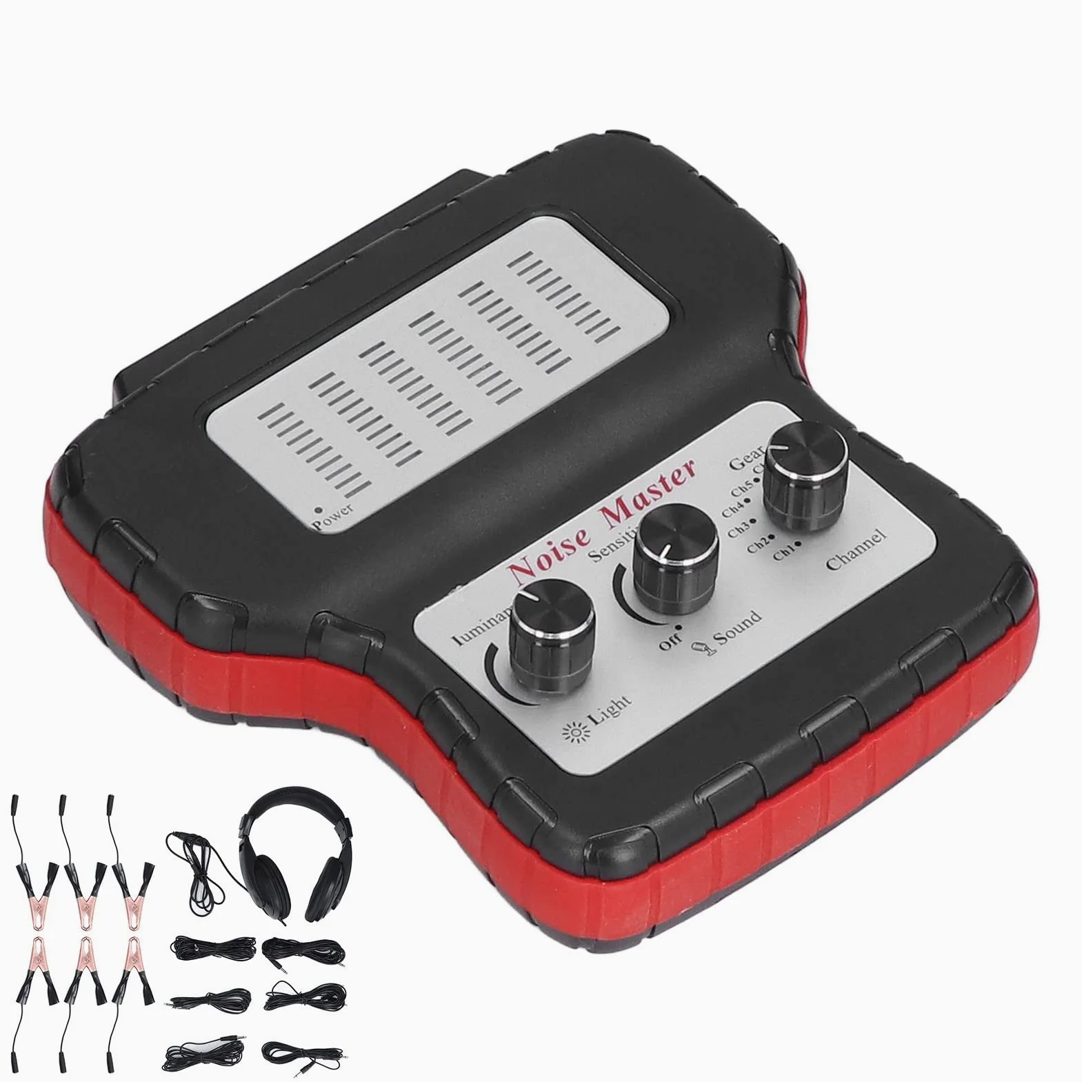 Estetoscopio Electrónico, Juego de Estetoscopio para Automóvil de 6 Canales 100 Hz - 10 KHz Buscador Automático de Ruido Audífono de Diagnóstico Kit de Diagnóstico de