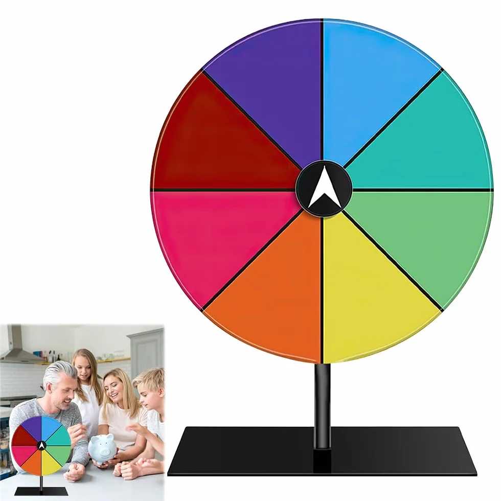 Rueda de la Fortuna 20cm Juego de Ruleta Giratoria Reutilizable para Carnaval y Feria
